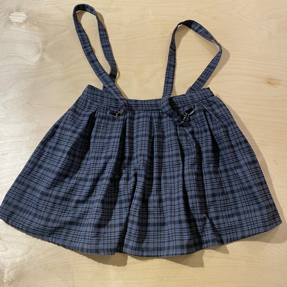 Hot Topic Plaid Suspender Skirt Medium (FV)